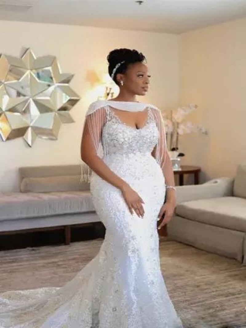 White Wedding Maxi Dress, Kitenge Dresses