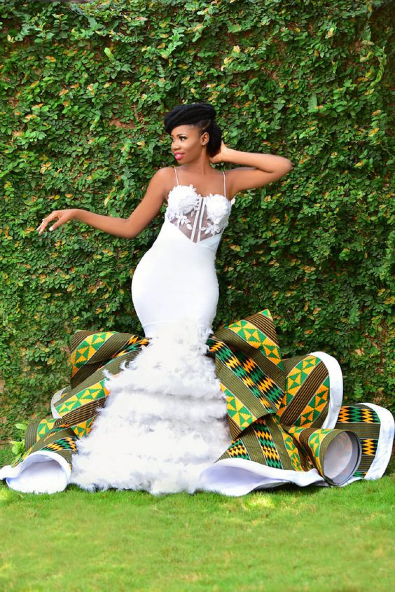 White Sleeveless Crop Top, Kitenge Dresses